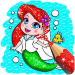 Glitter mermaid coloring pages Apk