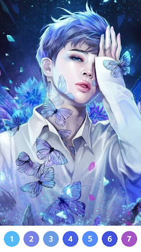 Android application KPOP Paint by Number Coloring screenshort