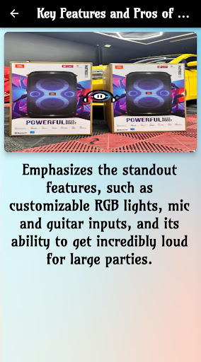 Android application jbl partybox 710 guide screenshort