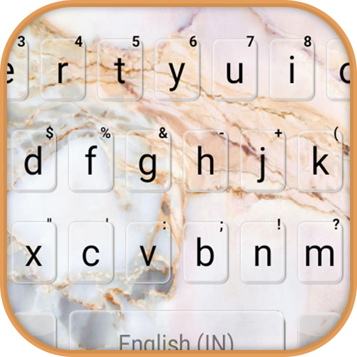 White Marble Swirl Keyboard Ba logo