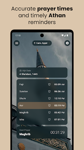 Android application Muslim Assistant: Quran, Pray screenshort