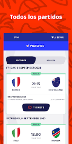 Captura de Pantalla 3 Copa del Mundo de Rugby 2023 android