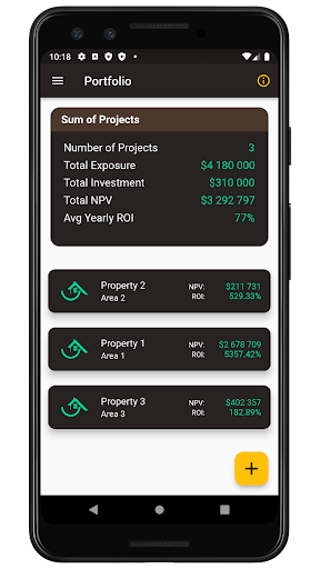 Android application Rental Property Analysis screenshort
