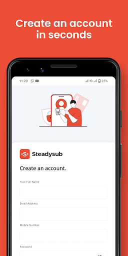 Android application Steadysub screenshort