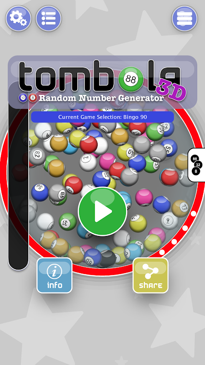 Tombola 3D - Number Generator - 20 - (Android)