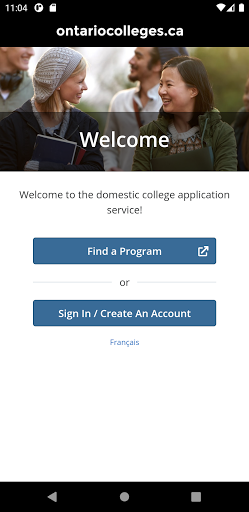 Android application ontariocolleges.ca screenshort