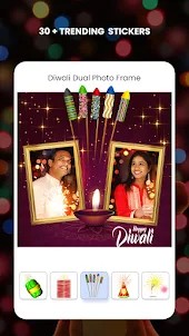 Diwali Dual Photo Frame