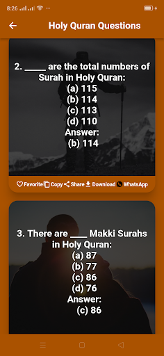 Islamic General Knowledge Screen 3