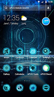 Blue Neon Future Tech -- APUS launcher theme