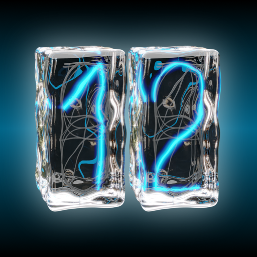 Ice Cube Blue Nixie Clock logo