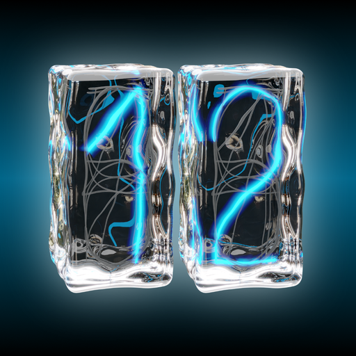 Ice Cube Blue Nixie Clock 1.0.2 Icon