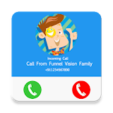 Call From Funnel vision family Prank,Fake Call icon