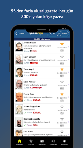 Köşe Yazarları - Yazaroku.Com Screenshot 1 - AppWisp.com