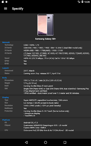 Spectify - Smartphone Specifications Finder