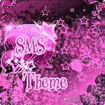 Pink Dark Star GO SMS Theme Apk