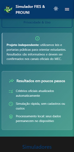 Simulador FIES e PROUNI