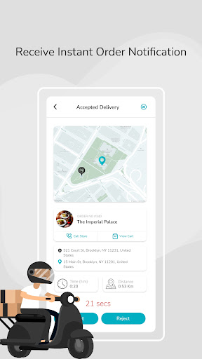 Android application Quik Deliver for Drivers screenshort