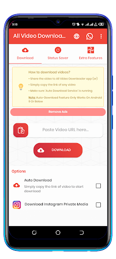 Android application Fireup - All Video Downloader screenshort