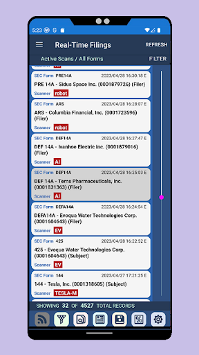 SEC File-Scanner Screen 3
