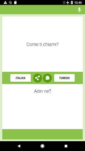Android application Italian-Turkish Translator screenshort