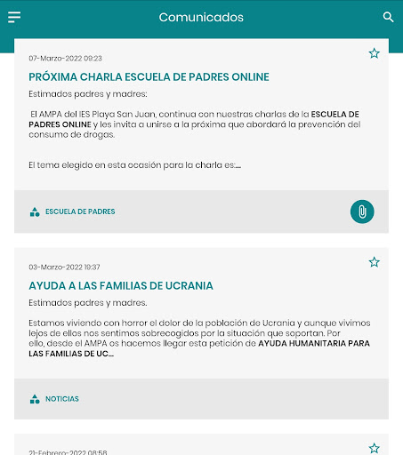 AMPA I.E.S Playa San Juan Info Screen 3