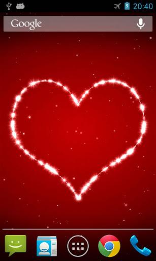 Android application Heart 3D Live Wallpaper screenshort