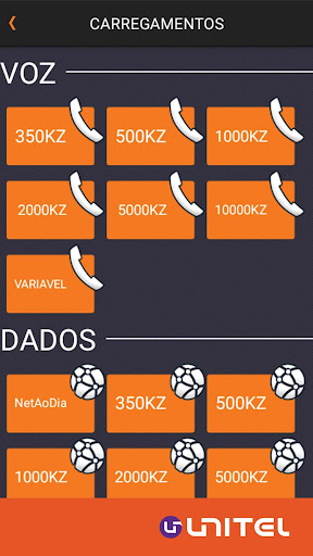 Android application mSeller Unitel screenshort