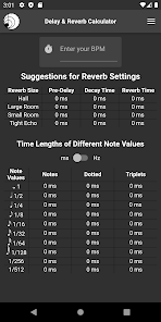 Imágen 1 Delay & Reverb Calculator android