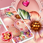 Cover Image of डाउनलोड Pink Rose Romantic Heart Theme 1.1.2 APK