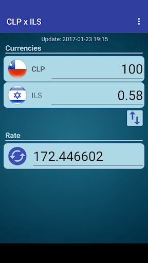 Android application Chile Peso x N. Israeli Shekel screenshort