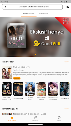 Android application GoodWill Novel screenshort