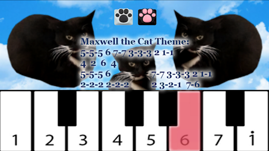 Maxwell the Cat piano