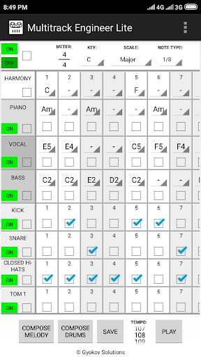 Android application Multitrack Engineer Lite screenshort