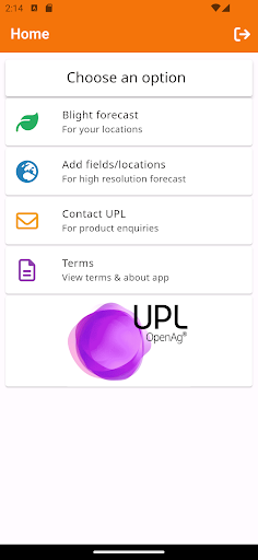 Android application UPL Blight Forecast screenshort
