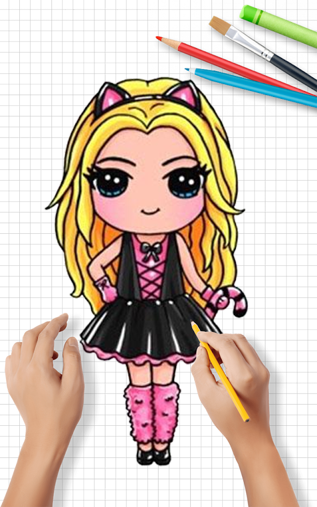 How To Draw Cute Girls Drawing Girl Step By Step 5 0 16 Apk Download Com Fatstudio Howtodrawcutegirls Apk Free