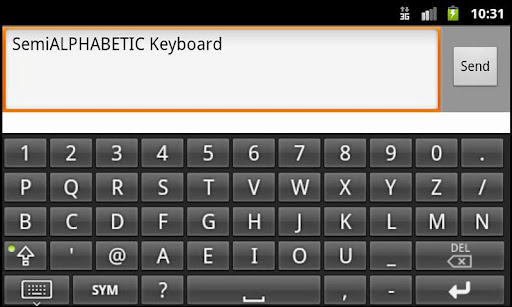 Fast SemiAlphabetical Keyboard Screen 2