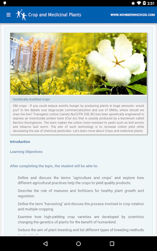 Android application Crop and Medicinal Plants screenshort