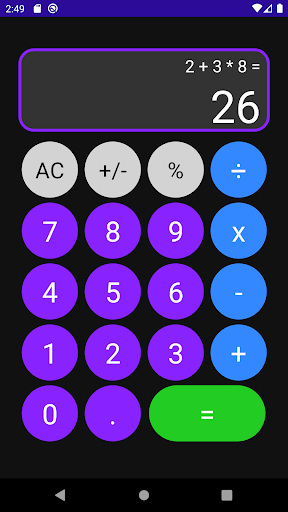 Android application MauiCalc screenshort
