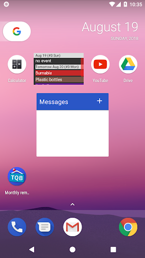 Monthly Event Reminder Screen 2
