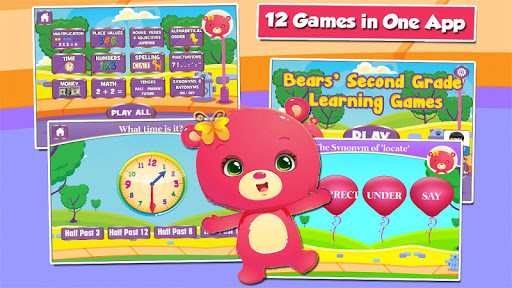 Android application Second Grade Learning Games screenshort