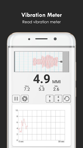 Android application Seismometer Vibration Meter screenshort