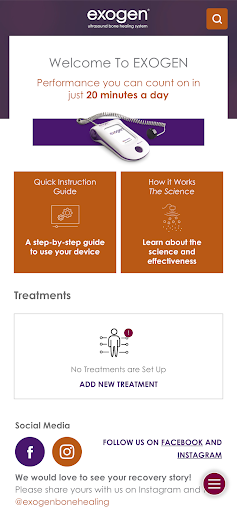 Android application EXOGEN Connects (US) screenshort