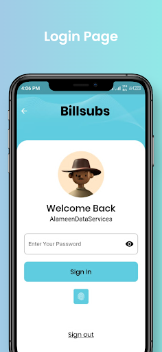Android application BILLSUBS screenshort