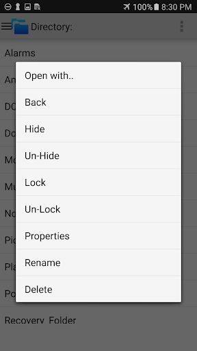 Android application File Lock screenshort