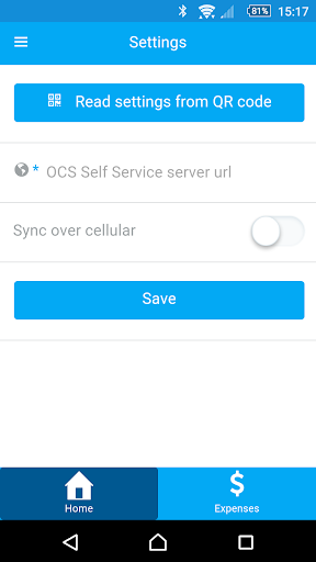 Android application OCS HR Expense screenshort