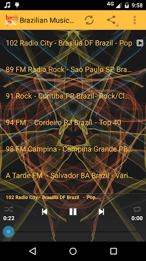 Android application Brazilian Music ONLINE screenshort