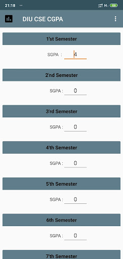 DIU CSE CGPA Screen 2