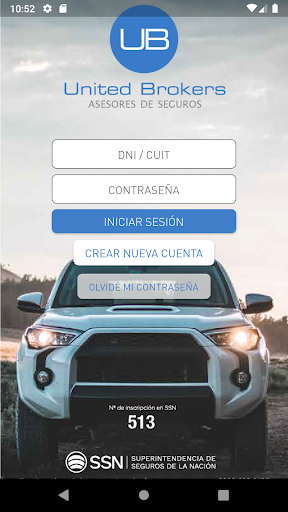Android application United Brokers screenshort