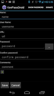 KeePassDroid Screenshot