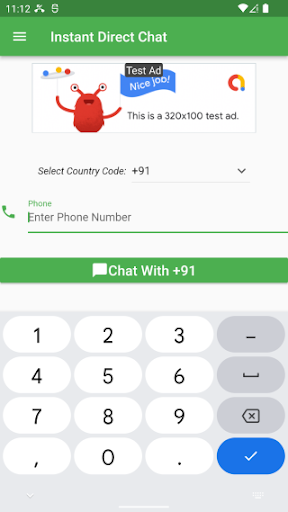 Android application Instant Direct Chat App screenshort